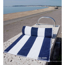 China Factory Hot sale Large Stripe Beach Towel - Navy Blue/White BT-274